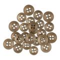 ButtonMode Standard Shirt Buttons 22pc Set Includes 8 Shirt Front Buttons (11mm or 7/16 in) 7 Sleeve Buttons (10mm or 3/8 in) 7 Collar Buttons (9mm or Almost 3/8 in) Brown Medium 22-Buttons