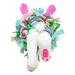 Christmas Gifts Clearance! SHENGXINY Easter Themed Wreath Clearance White Bunny And Ears Wreath Attachment. Easter Decoration.Bunny Butt With Ears Colorful