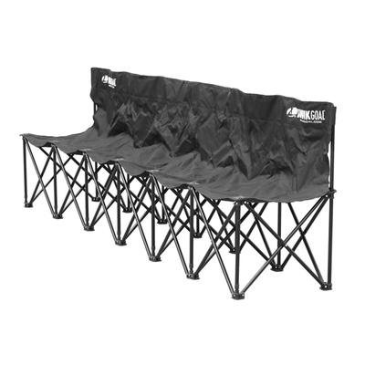 Kwik Goal 6 Seat Kwik Bench Soccer Bench - Re-Packaged Black