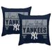 Pegasus New York Yankees 18" x Statement Script Duck Cloth Decor Pillow Covers