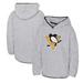 Girls Youth Heather Gray Pittsburgh Penguins Ultimate Teddy Fleece Pullover Hoodie