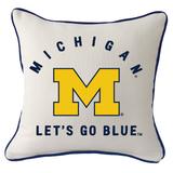 Michigan Wolverines Arched Square Piped Pillow