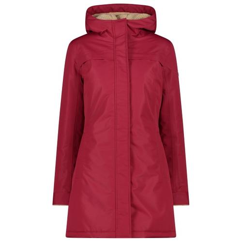 CMP – Women’s Parka Fix Hood Taslan Polyester – Mantel Gr 38 rot