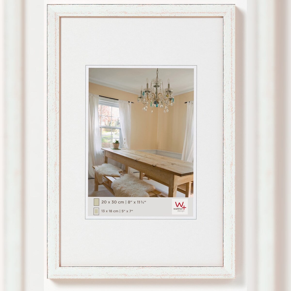 walther + design Peppers Holz Bilderrahmen 30x40 cm SILBER Image