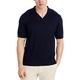 Boss Silk Sweater Knit Regular Fit Camp Collar Polo Shirt