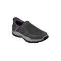 Extra Wide Width Men's Skechers Casual Canvas Slip-Ins by Skechers in Charcoal Canvas (Size 11 WW)