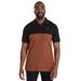 Men's Big & Tall Johnny Bigg Ralph Colour Block Polo by Johnny Bigg in Toffee (Size L)