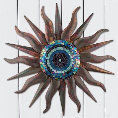 Indigo Sun Wall Sculpture Multi Earth , Multi Eart...