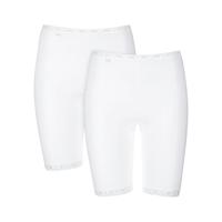 Lange Unterhose SLOGGI Basic+ Long 2P Gr. 52, 2 St., weiß (white) Damen Unterhosen Lange