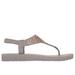 Skechers Women's Meditation - Rockstar Sandals | Size 7.0 | Taupe | Synthetic | Vegan