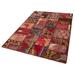 Red 54" x 81" L Area Rug - Lofy K?rk Yama Patchwork Machine Woven Rectangle 4'6" x 6'9" Indoor/Outdoor Area Rug in 81.0 x 54.0 x 0.4 in | Wayfair