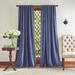 Martha Stewart Lucca Velvet Solid Max Blackout Rod Pocket Curtain Panels Linen Polyester in Green/Blue | 50" W x 84" L | Wayfair 1Q20120GNY