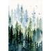 Kelly Clarkson Home Treeline by Katrina Pete - Wrapped Canvas Painting Print Canvas/Metal in Blue/Green/White | 48" H x 32" W | Wayfair