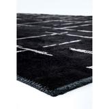 Black Rectangle 2'7" x 4'11" Area Rug - 17 Stories Rectangle Faya Cotton Indoor/Outdoor Area Rug 60.0 x 32.0 x 0.4 in Metal/Cotton | Wayfair