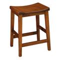 Red Barrel Studio® 24" Counter Stool Wood in Brown/Red | 24 H x 18 W x 14 D in | Wayfair BDDF50ED1D9F4015AB16BFDDE03CDC94