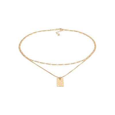 Elli Layer Plättchen Figaro Boho Trend 925 Silber goldfarben Damen Image