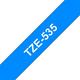 Brother TZE-535 ruban d'étiquette Blanc sur bleu