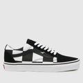 Vans old skool oversized check trainers in black & white