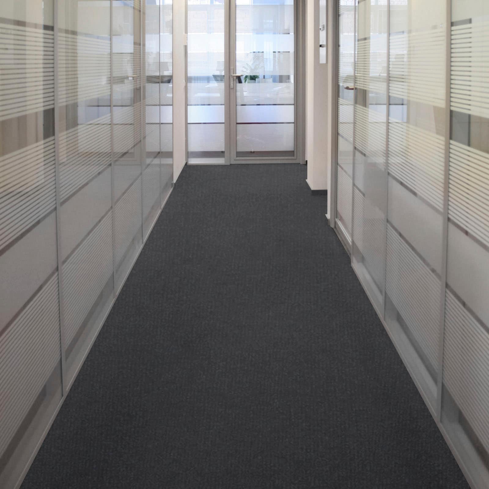 Teppichboden MY HOME "Malta", grau (anthrazit), B:200cm H:3mm L:600cm, Kunstfaser, Teppiche, verschiedene Farben & Größen, Polypropylen, Nadelfilz