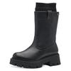 Winterstiefel TAMARIS, Damen, Gr. 41, schwarz, Lederimitat, Textil, unifarben, casual, Schuhe