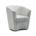 Fauteuil lounge en similcuir blanc