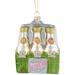 4.25" Imported Beer Six Pack Glass Christmas Hanging Ornament