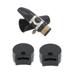 3 Pcs Instrument Parts: 1 Pcs B Flat Clarinet Mouthpiece and Cap Clamp Woodwind Instruments & 2 Pcs Clarinet Resilient Thumb Rest Saver Cushion Pad Finger Protector