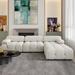 104" L-Shaped Sectional Sofa,Minimalist Velvet Sofas Couches with Reversible Chaise Ottoman