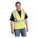 ANSI Class 2 Four Pocket Zipper Safety Vest Polyester Mesh X-Large Hi-Viz Lime Yellow | Bundle of 10 Each