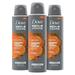 Dove Men+Care Antiperspirant Dry Spray Deodorant For Men Turmeric And Fresh Mandarin 48 Hour Sweat And Odor Protection 3.8 Oz 3 Count.