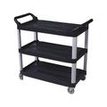 HYYYYH Foodservice Cart 330lbs Capaticy 3 Shelf Utility Cart Push Transfer Storage Tray Mobile Tool s Printer Cart 33 X 17 X 38 Outside Dimmensions 26X17 Shelf Size 18002-NPF