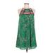 Collective Concepts Casual Dress - A-Line High Neck Sleeveless: Green Dresses - Women's Size Medium