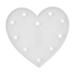 Heart Shaped Night Light 10 LEDs Cute Battery Powered Warm Light Kids LED Love Shaped Lamp with Hook Hole for Kid s Room White