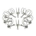 Pipe Clamp 10Pcs Double Steel Wire Stainless Steel Hose Clamps Water Pipe Clips Tube Clamps