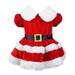 Bowake Pet Costumes Christmas Holiday Party Santa Dress Up Costumes Dog New Year Costume