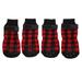 FRCOLOR 4Pcs Pet Anti-slip Socks Christmas Themed Pet Stockings Warm Footwear Dog Socks