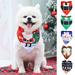 NUZYZ Dog Bandana Snowman Santa Claus Bell Pattern Decorative Skin-friendly Christmas Pet Dogs Triangle Bib for Small Medium Large Dogs