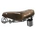 UNISTRENGH Coffee Vintage Bike Saddle Leather Seat for Bicycle Cushion with 4 Springs