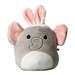Squishmallows 4-5â€� Cherish Gray Elephant Bunny Ears Easter plush