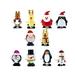 Up Christmas Wind Toys Xmas Stocking Tabletop Calendar Advent Stuffers Snowman Walking Reindeer Santa Clockwork Holiday