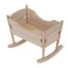 1:12 Dollhouse Cradle Wooden Simulated Mini Crib Furniture Decoration Gift for Kid