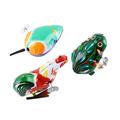 wind-up toys 3pcs Kids Classic Toy Wind Up Clockwork Toys Jumping Iron Animal Toy Action Toy (Frog Chick Mice Random Color)