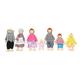 Wooden Doll House Family Cute Simulation 7 Dolls Family Pretend Play Figures for 1:12 Dollhouse