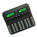 Linyer Convenient Battery Charger LCD Display Rechargeable Batteries Chargers Charging Equipment with Smart Chip for Home Travel