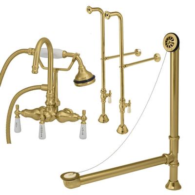 Randolph Morris Clawfoot Tub Freestanding Gooseneck Faucet Set RM402FS-BB
