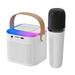 Mini Portable Karaoke Machine for kid 1/2 Wireless Microphone Adult Bluetooth Party Singing Speaker Karaoke Machine