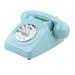 Guestbook telephone Party Retro Style Phone push button rotary dial Vintage style Corded Phone home decor desk Telephone Antique Old Fashioned Classic Blue