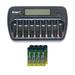 8 Bay AA / AAA LCD Battery Charger + 8 AAA 1200 mAh AccuPower NiMH Batteries