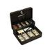 Tiered CantiDoor Lever Cash Box 4 Bill 5 Coin Slots Key Lock 11.9 x 9.7 x 3.5 Steel Black