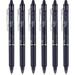 Pilot FriXion Clicker Erasable Gel Pens Fine Point 0.7 mm Pack of 6 Navy Blue